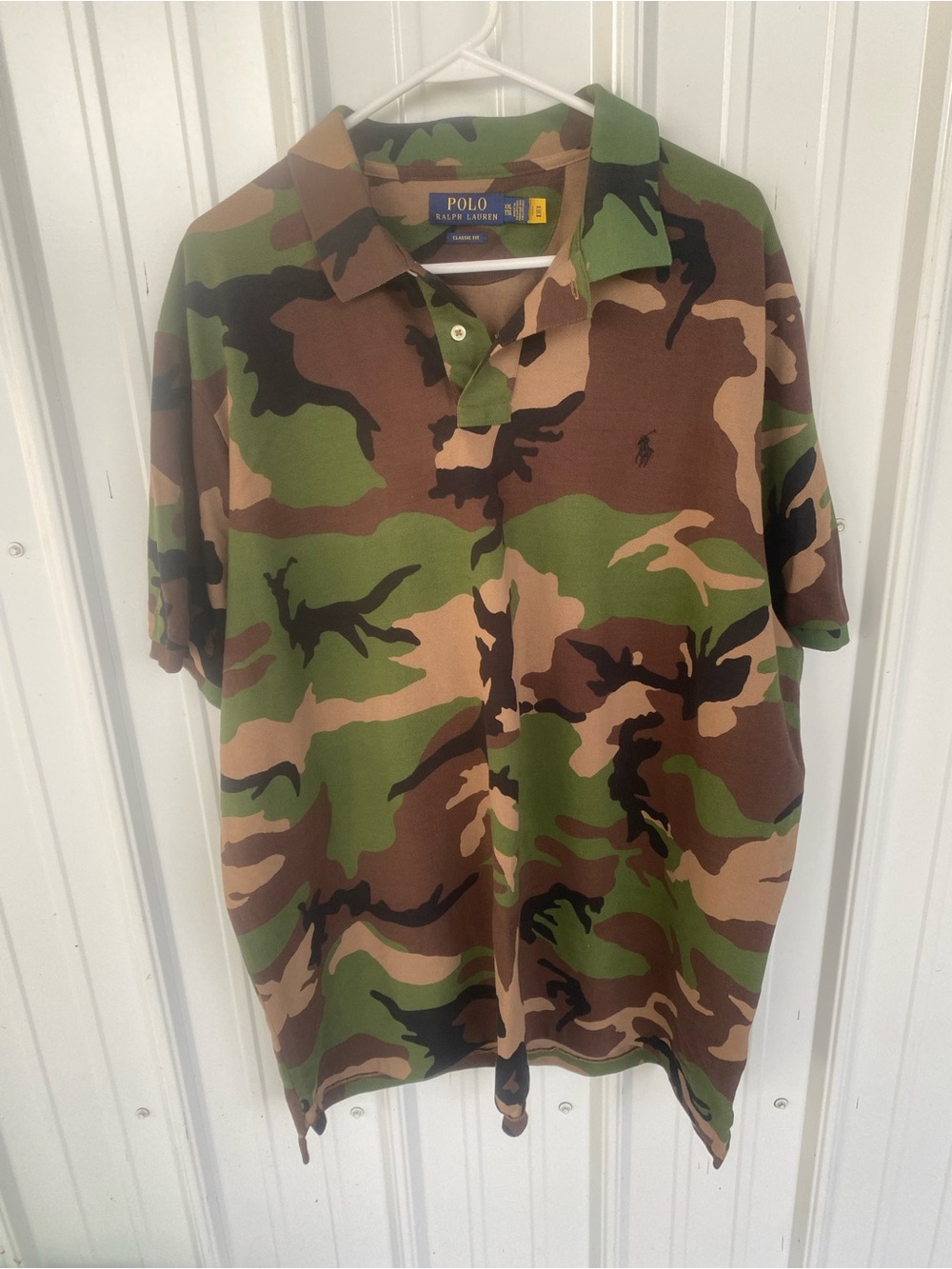 Polo by Ralph Lauren Camouflage Short Sleeve Polo - Green/Brown/Black Men’s XXL
